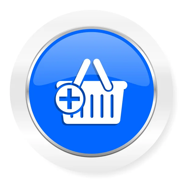 Cart blue glossy web icon — Stock Photo, Image