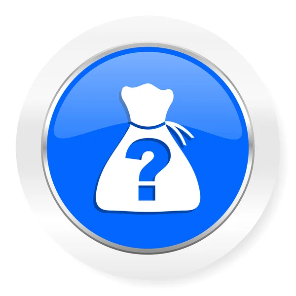 Riddle blue glossy web icon — Stock Photo, Image