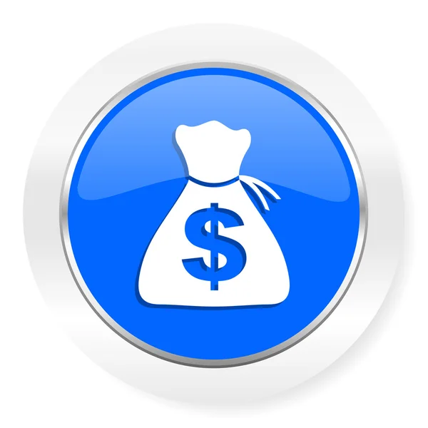 Geld blau glänzende Web-Ikone — Stockfoto