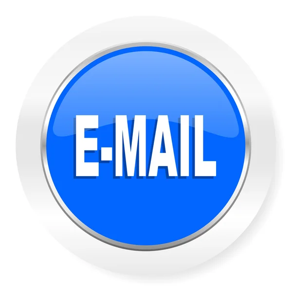 E-mail niebieski WWW błyszczący ikona — Zdjęcie stockowe