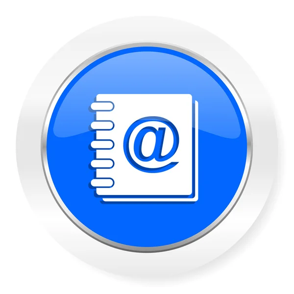 Address book blue glossy web icon — Stock Photo, Image