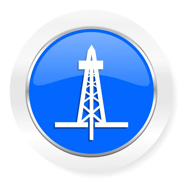 Drilling blue glossy web icon — Stock Photo, Image