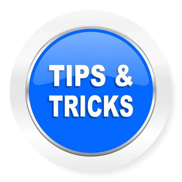 Tips trucs blauw glanzend web pictogram — Stockfoto