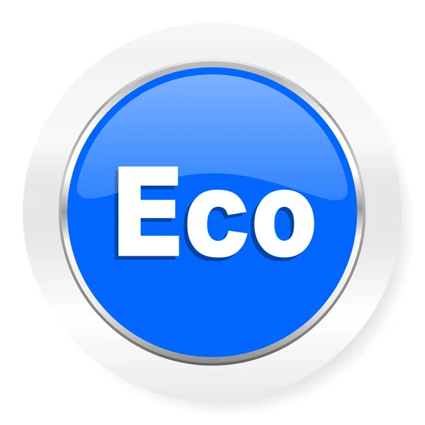 Eco blue glossy web icon — Stock Photo, Image