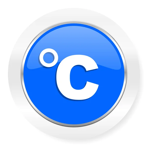 Celsjusza niebieski WWW błyszczący ikona — Zdjęcie stockowe