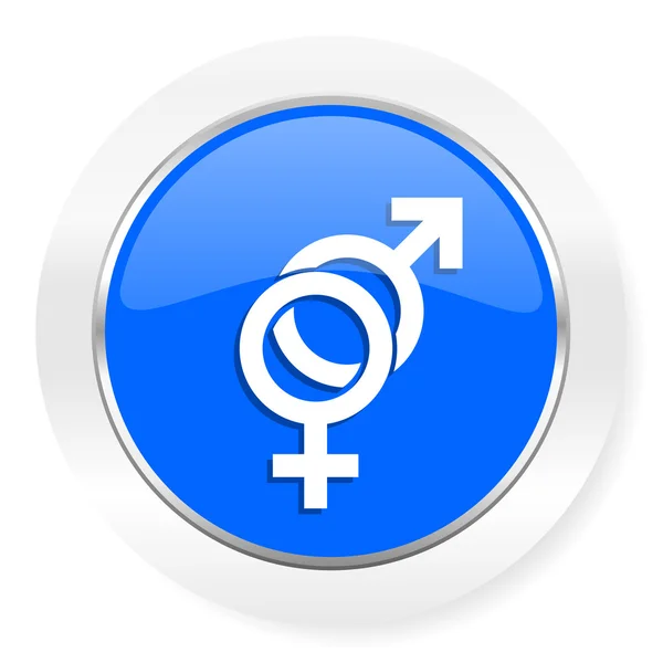 Sex blue glossy web icon — Stock Photo, Image