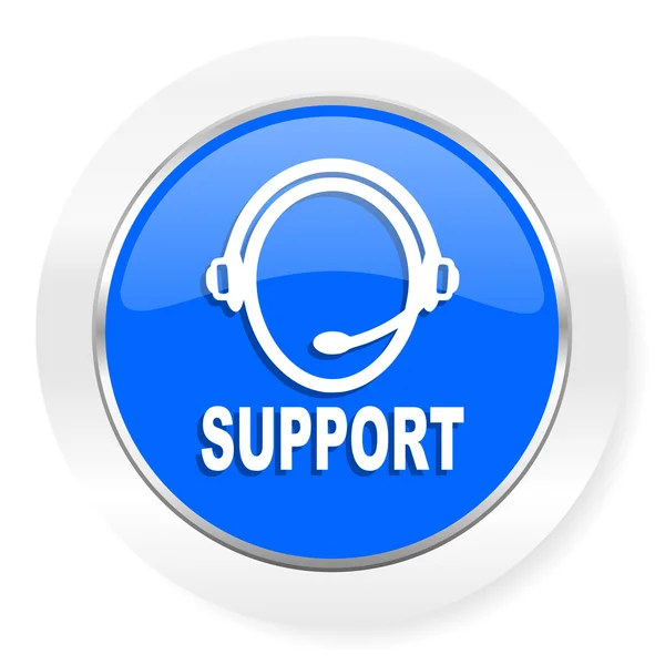Supporto blu lucido icona web — Foto Stock