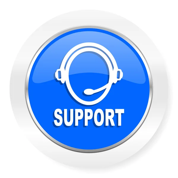 Support blue glossy web icon — Stock Photo, Image