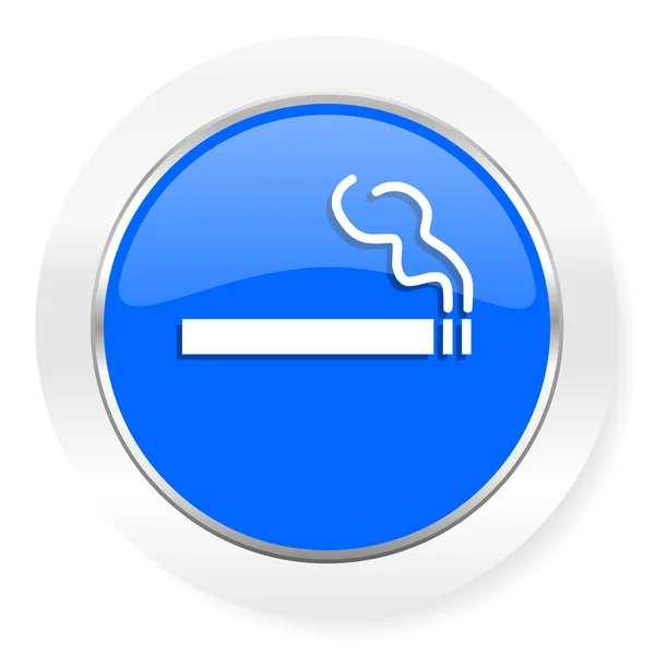 Sigara mavi parlak web simgesi — Stok fotoğraf