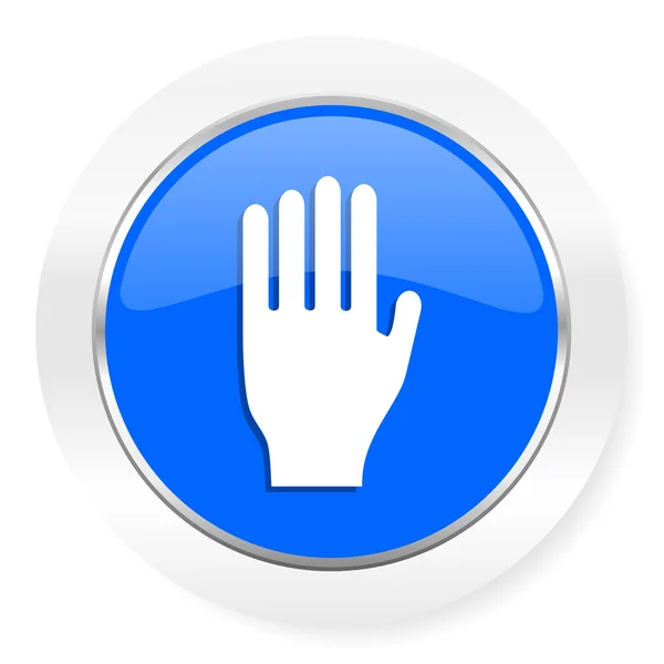 Stop blue glossy web icon — Stock Photo, Image
