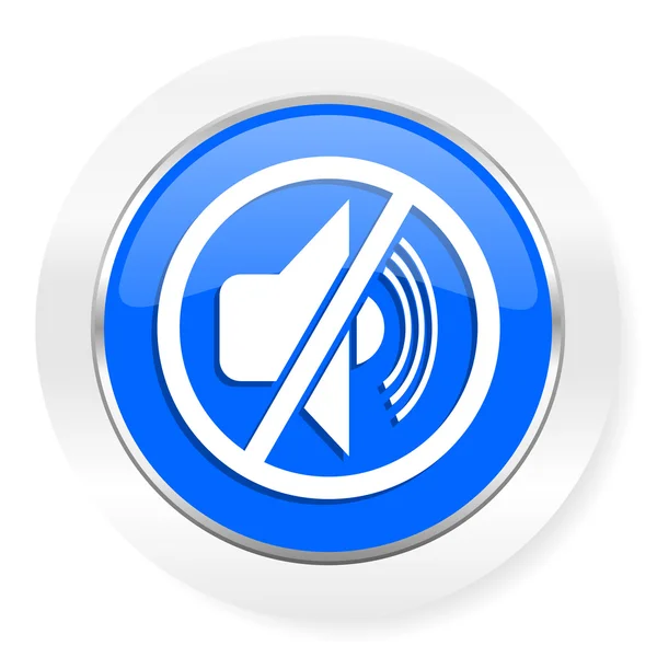 Mute blue glossy web icon — Stock Photo, Image