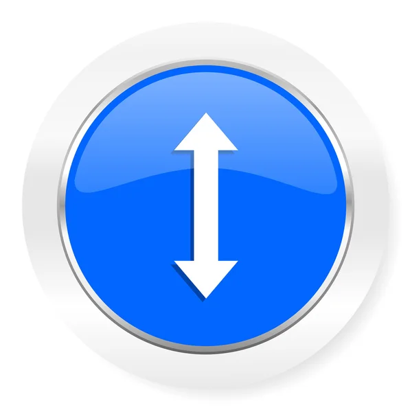Flecha azul brillante icono web — Foto de Stock