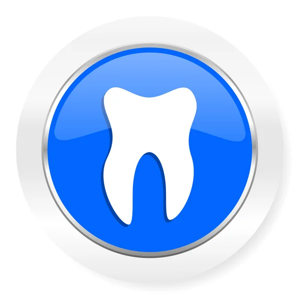 Зуб синій глянсовий веб-іконка — стокове фото