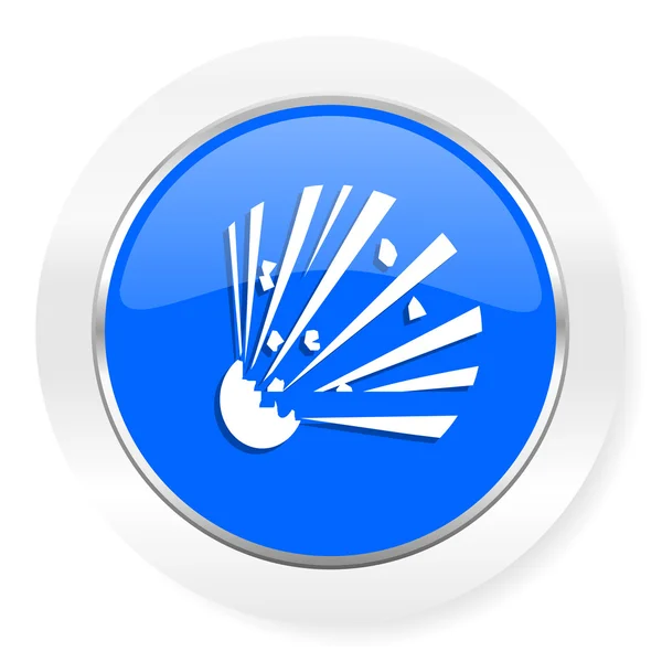 Bomb blue glossy web icon — Stock Photo, Image