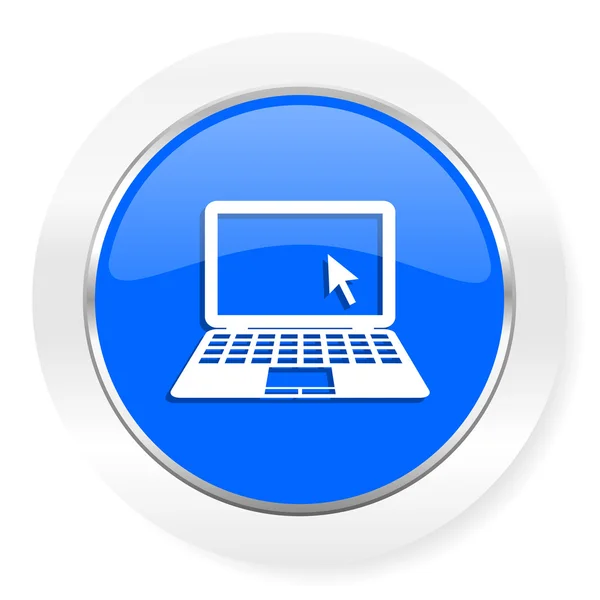 Blauw glanzend web computerpictogram — Stockfoto