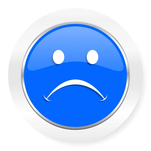 Cry blue glossy web icon — Stock Photo, Image