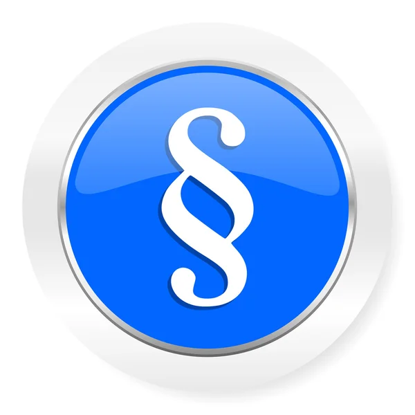 Paragrafo icona web blu lucido — Foto Stock