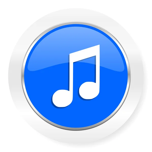 Music blue glossy web icon — Stock Photo, Image