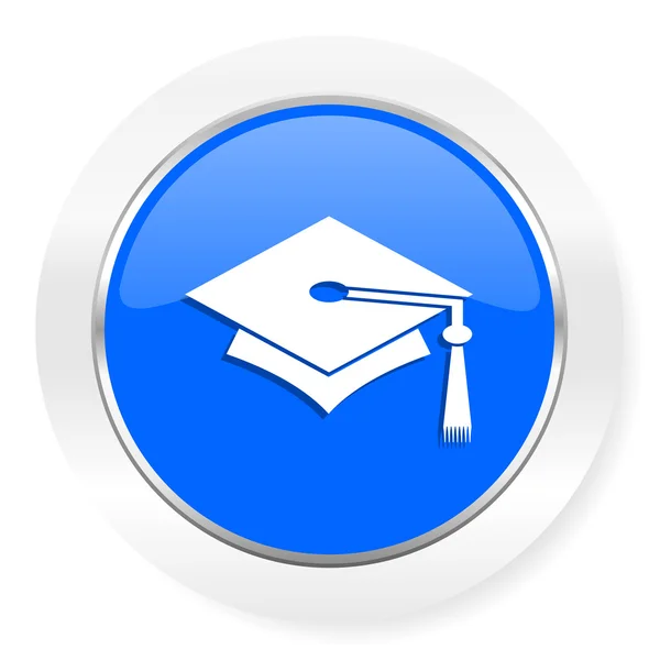 Education blue glossy web icon — Stock Photo, Image