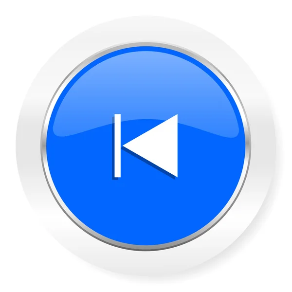 Prev blue glossy web icon — Stock Photo, Image