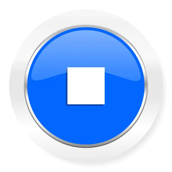 Stop azul brillante icono web — Foto de Stock
