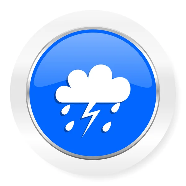 Burza niebieski WWW błyszczący ikona — Zdjęcie stockowe