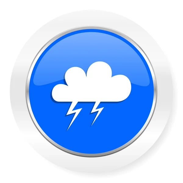 Burza niebieski WWW błyszczący ikona — Zdjęcie stockowe