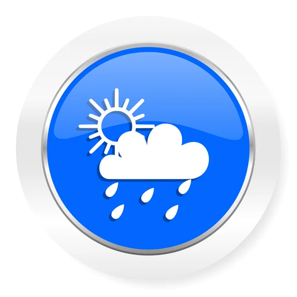 Rain blue glossy web icon — Stock Photo, Image