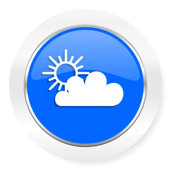 Nube azul brillante icono web — Foto de Stock