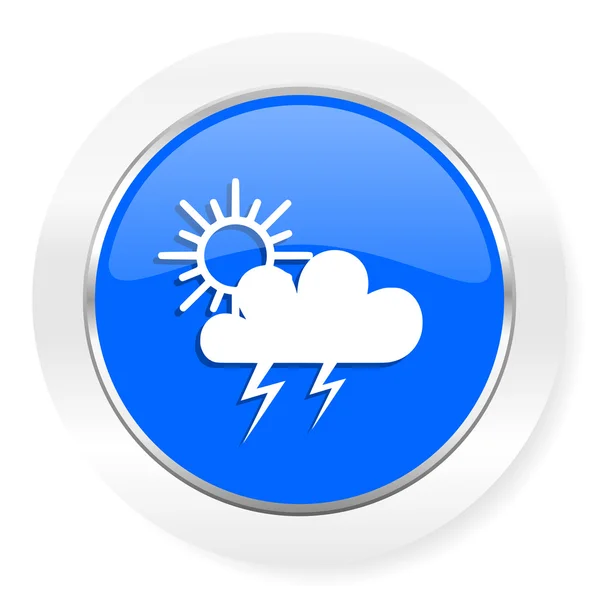 Εικονίδιο μπλε γυαλιστερό web καταιγίδα — Φωτογραφία Αρχείου