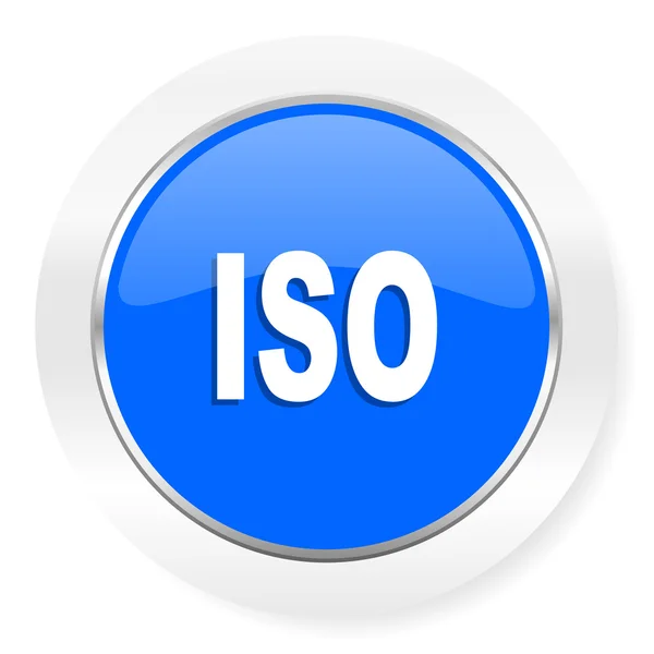 ISO blauw glanzend web pictogram — Stockfoto