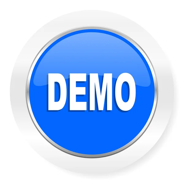 Ikona modré lesklé webové demo — Stock fotografie