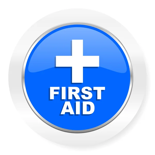 First aid blue glossy web icon — Stock Photo, Image