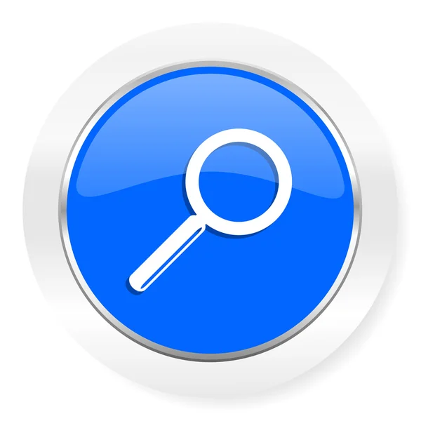 Szukaj niebieski WWW błyszczący ikona — Zdjęcie stockowe