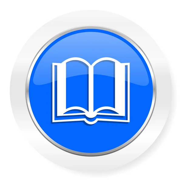 Book blue glossy web icon — Stock Photo, Image