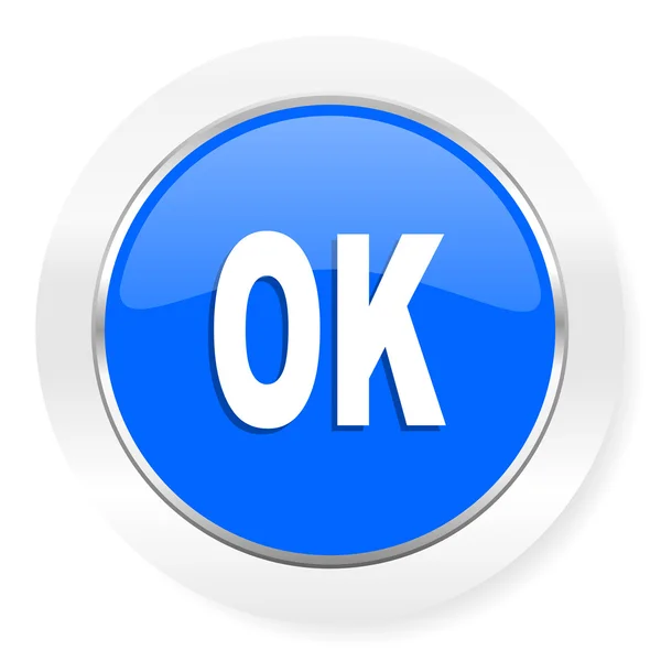 Ok blue glossy web icon — Stock Photo, Image