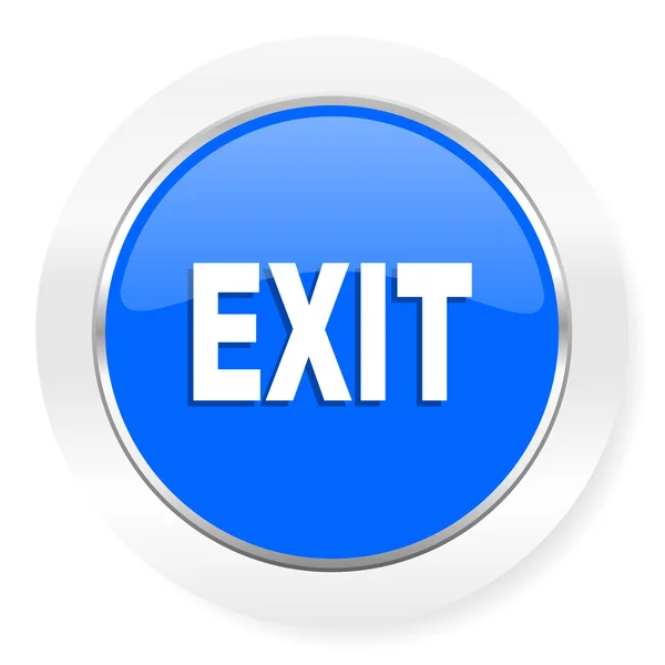 Exit blue glossy web icon — Stock Photo, Image