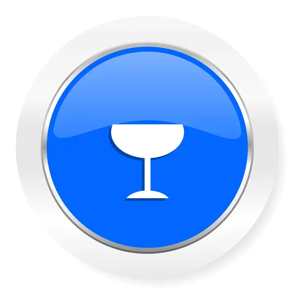 Alcohol blauw glanzend web pictogram — Stockfoto