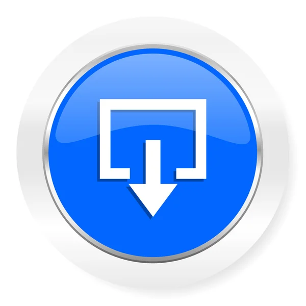 Ausgang blaues Hochglanz-Web-Symbol — Stockfoto