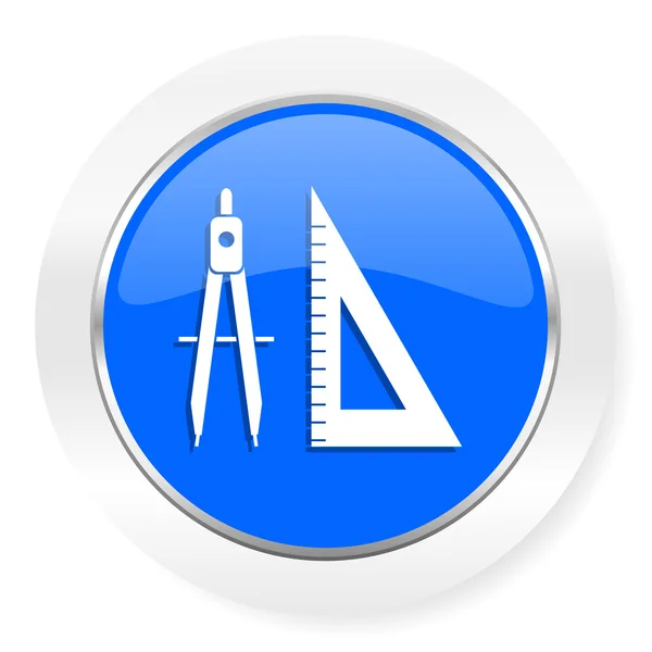 Learning blue glossy web icon — Stock Photo, Image