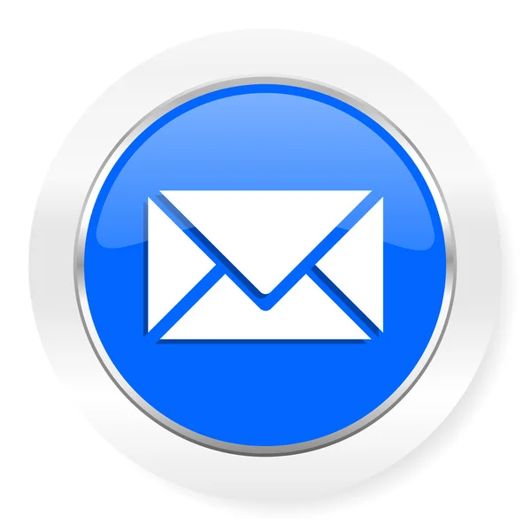 Ikona modré lesklé webové pošty — Stock fotografie