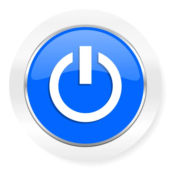 Power blue icona web lucida — Foto Stock