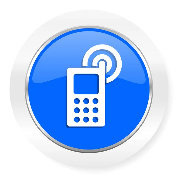 Phone blue glossy web icon — Stock Photo, Image