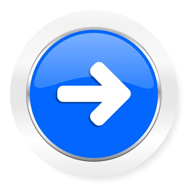 Right arrow blue glossy web icon — Stock Photo, Image