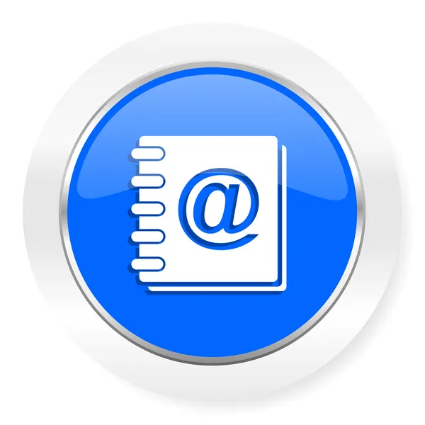 Ikony WWW błyszczący niebieski książki adresowej — Zdjęcie stockowe