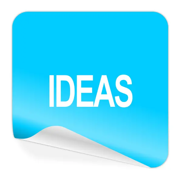 Ideas blue sticker icon — Stock Photo, Image