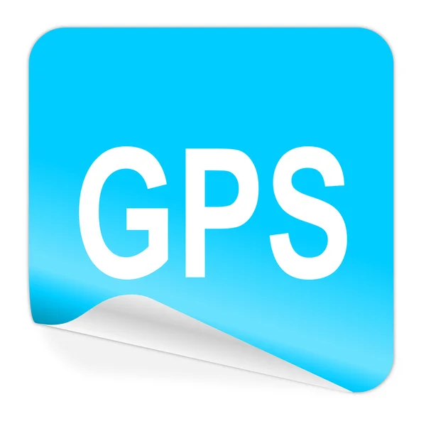 Gps 青いステッカー アイコン — ストック写真