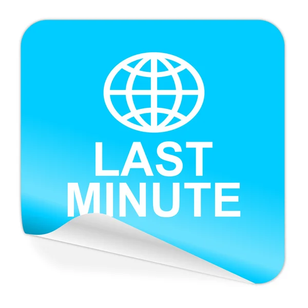 Last minute blue sticker icon — Stock Photo, Image