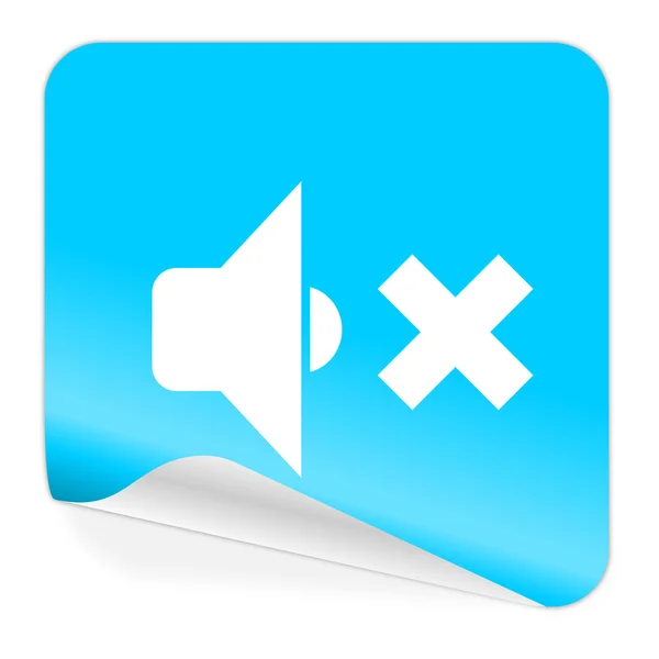 Speaker volume blue sticker icon — Stock Photo, Image