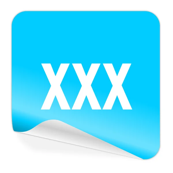 Xxx μπλε αυτοκόλλητο εικονίδιο — Φωτογραφία Αρχείου